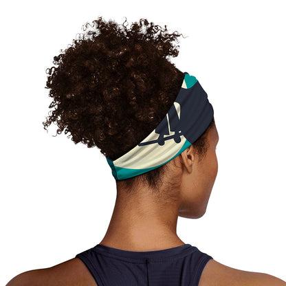 Full Moon Halloween Flying Witch Print Sports Headband
