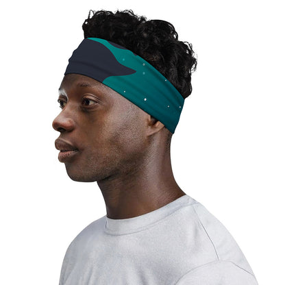 Full Moon Halloween Flying Witch Print Sports Headband