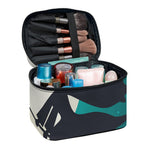 Full Moon Halloween Flying Witch Print Travel Makeup Bag
