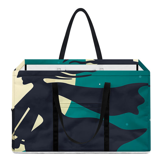 Full Moon Halloween Flying Witch Print Utility Tote Bag