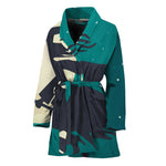Full Moon Halloween Flying Witch Print Women's Bathrobe