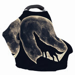 Full Moon Howling Wolf Print Baby Seat Cover