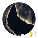 Full Moon Howling Wolf Print Basketball