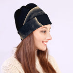 Full Moon Howling Wolf Print Beanie