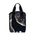 Full Moon Howling Wolf Print Bible Tote Bag