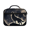 Full Moon Howling Wolf Print Briefcase Bible Bag