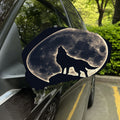 Full Moon Howling Wolf Print Car Side Mirror Covers