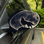 Full Moon Howling Wolf Print Car Side Mirror Covers