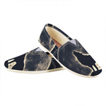 Full Moon Howling Wolf Print Casual Shoes