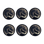 Full Moon Howling Wolf Print Coaster Set