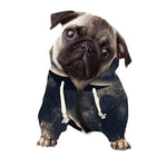 Full Moon Howling Wolf Print Dog Zip Up Hoodie