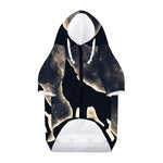Full Moon Howling Wolf Print Dog Zip Up Hoodie