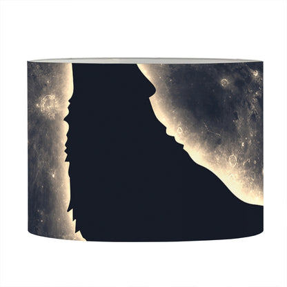 Full Moon Howling Wolf Print Drum Lamp Shade