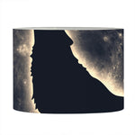 Full Moon Howling Wolf Print Drum Lamp Shade