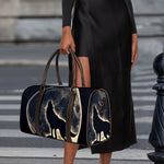 Full Moon Howling Wolf Print Duffle Bag
