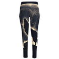 Full Moon Howling Wolf Print High-Waisted Pocket Leggings