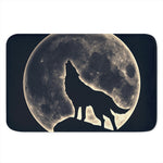 Full Moon Howling Wolf Print Indoor Door Mat