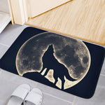 Full Moon Howling Wolf Print Indoor Door Mat
