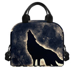 Full Moon Howling Wolf Print Insulated Lunch Bag