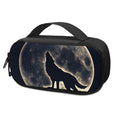 Full Moon Howling Wolf Print Portable Cooler Travel Case