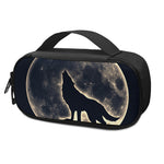 Full Moon Howling Wolf Print Insulin Cooler Travel Case