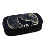 Full Moon Howling Wolf Print Insulin Cooler Travel Case