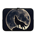 Full Moon Howling Wolf Print Laptop Sleeve