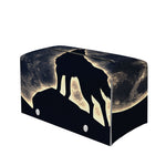 Full Moon Howling Wolf Print Leather Tissue Box Cover