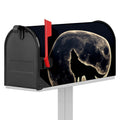 Full Moon Howling Wolf Print Mailbox Cover