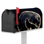 Full Moon Howling Wolf Print Mailbox Cover