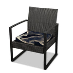 Full Moon Howling Wolf Print Outdoor Seat Cushion Cover