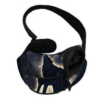 Full Moon Howling Wolf Print Pet Sling Carrier