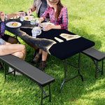 Full Moon Howling Wolf Print Picnic Table Cover