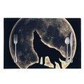 Full Moon Howling Wolf Print Placemat