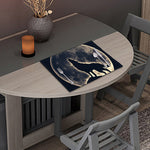 Full Moon Howling Wolf Print Placemat