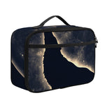 Full Moon Howling Wolf Print Portable Lunch Bag
