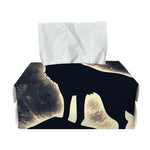 Full Moon Howling Wolf Print Rectangle Tissue Box Cover