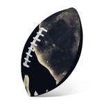 Full Moon Howling Wolf Print Rugby Ball