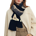 Full Moon Howling Wolf Print Scarf