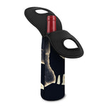 Full Moon Howling Wolf Print Single Neoprene Wine Tote