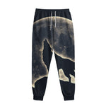 Full Moon Howling Wolf Print Sweatpants