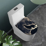 Full Moon Howling Wolf Print Toilet Lid Cover