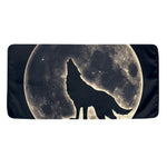 Full Moon Howling Wolf Print Towel