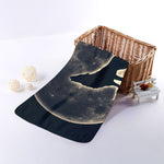 Full Moon Howling Wolf Print Towel