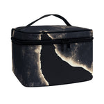 Full Moon Howling Wolf Print Travel Makeup Bag