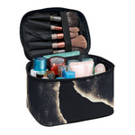 Full Moon Howling Wolf Print Travel Makeup Bag