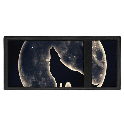 Full Moon Howling Wolf Print Trifold Wallet