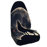 Full Moon Howling Wolf Print Waterproof Car Seat Cover