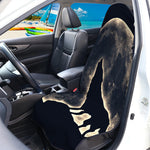 Full Moon Howling Wolf Print Waterproof Car Seat Cover