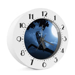 Full Moon Night Owl Print Alarm Clock